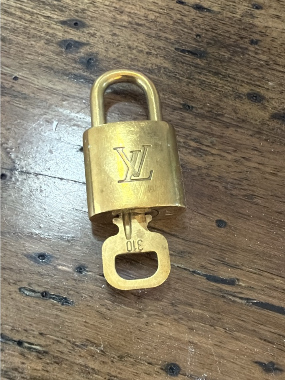 Louis Vuitton padlock and key Vintage brass lock number 310
